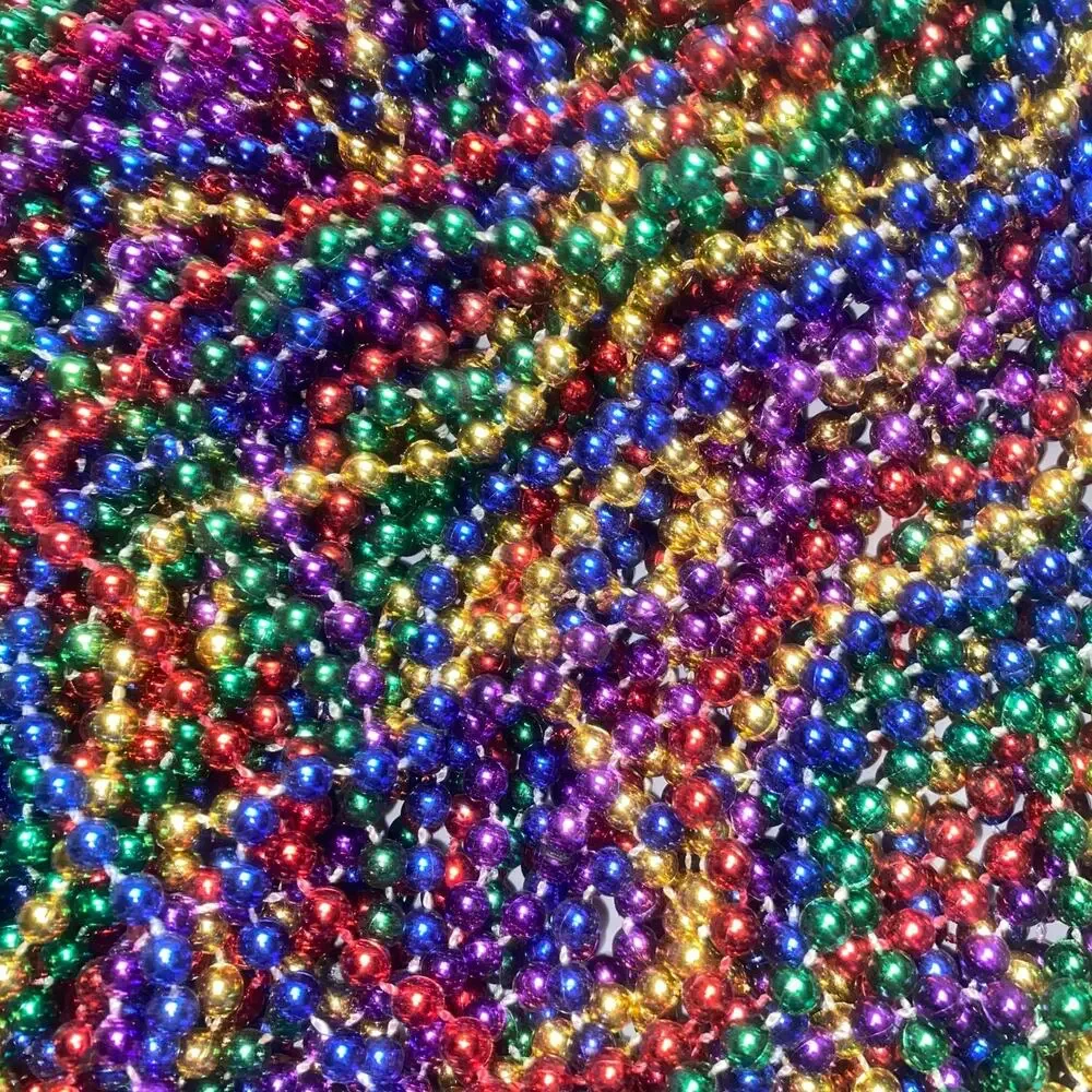 75 Multicolored Bundle Mardi Gras Beads Necklaces Party Favors Lot